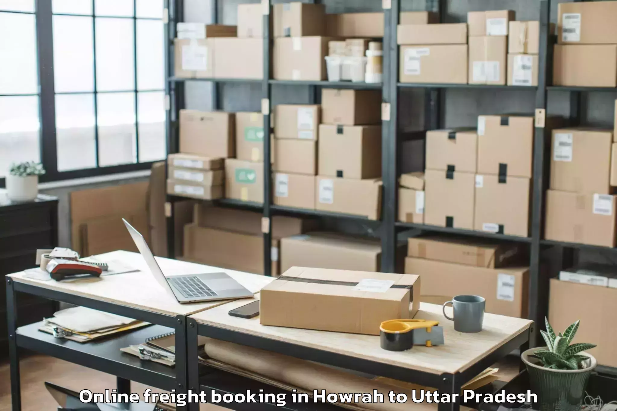 Top Howrah to Sahawar Online Freight Booking Available